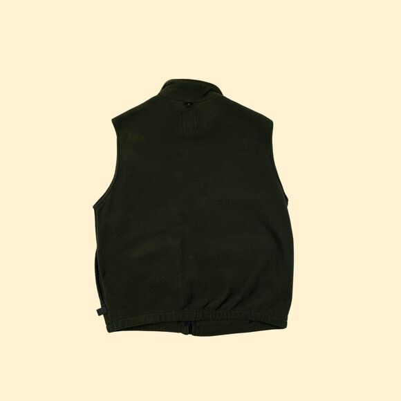 90s Browning fleece vest, size L vintage green zip up hunting/outdoors vest - Picture 6 of 6